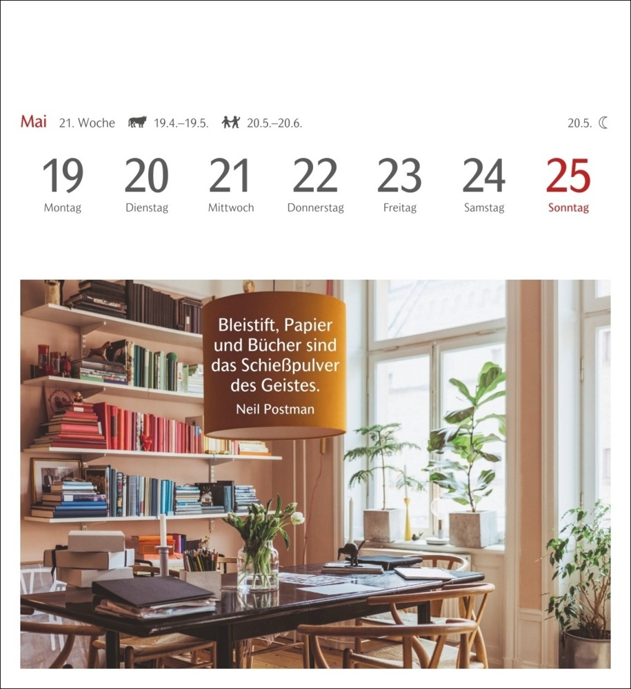 Bild: 9783840034442 | Die Welt der Bücher Postkartenkalender 2025 - Wochenkalender mit 53...