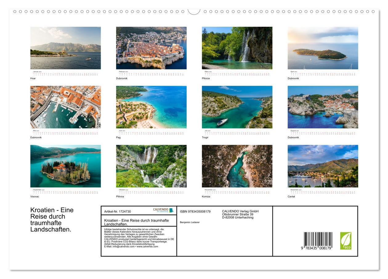 Bild: 9783435008179 | Kroatien - Eine Reise durch traumhafte Landschaften. (Wandkalender...