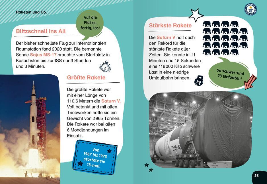 Bild: 9783473463275 | Guinness World Records für Erstleser - Weltraum (Rekordebuch zum...