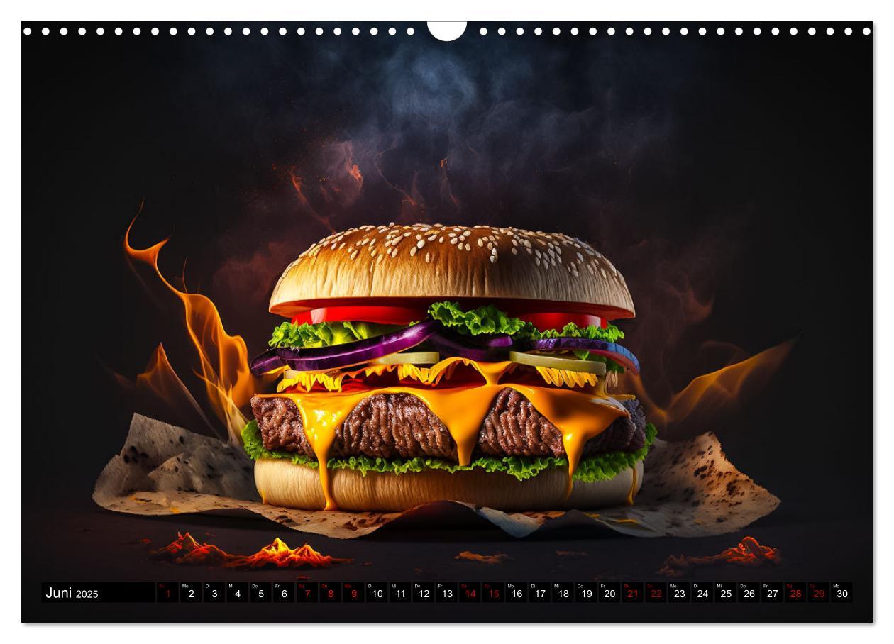 Bild: 9783383912979 | Burgerfood (Wandkalender 2025 DIN A3 quer), CALVENDO Monatskalender