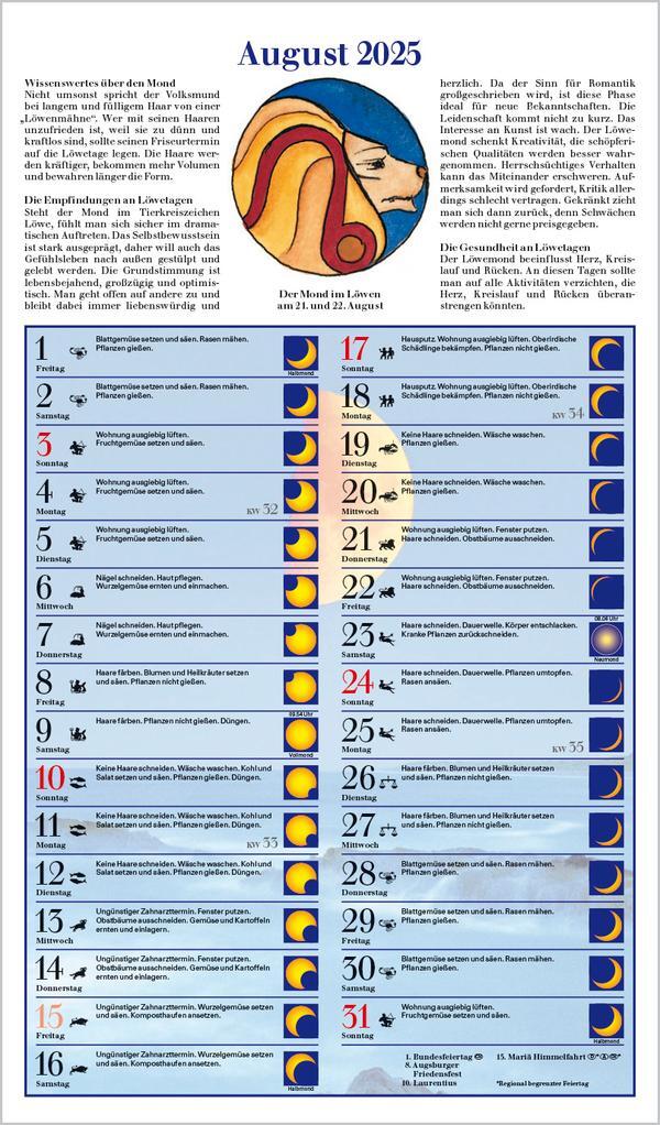 Bild: 9783731876243 | Mit dem Mond im Rhythmus 2025 | Verlag Korsch | Kalender | 13 S.