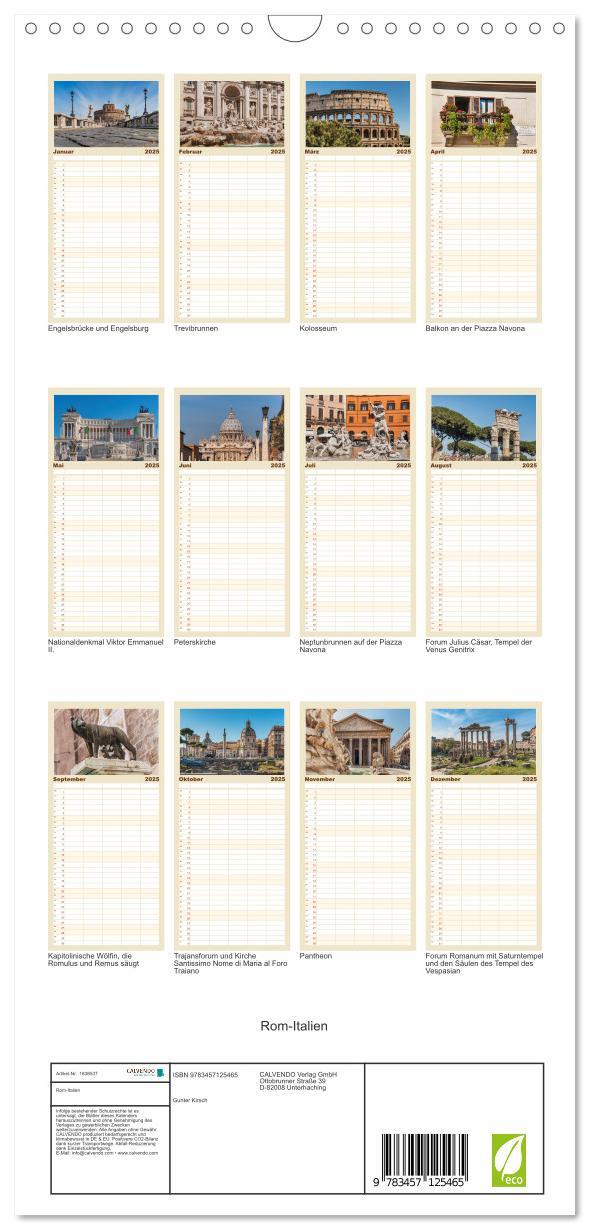 Bild: 9783457125465 | Familienplaner 2025 - Rom-Italien mit 5 Spalten (Wandkalender, 21 x...