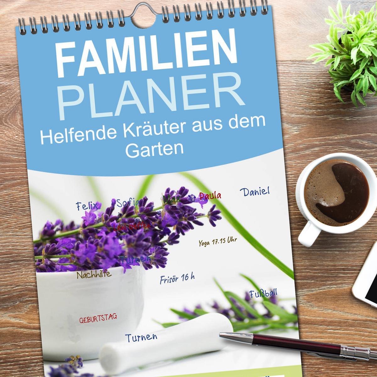 Bild: 9783457122600 | Familienplaner 2025 - Helfende Kräuter aus dem Garten mit 5 Spalten...