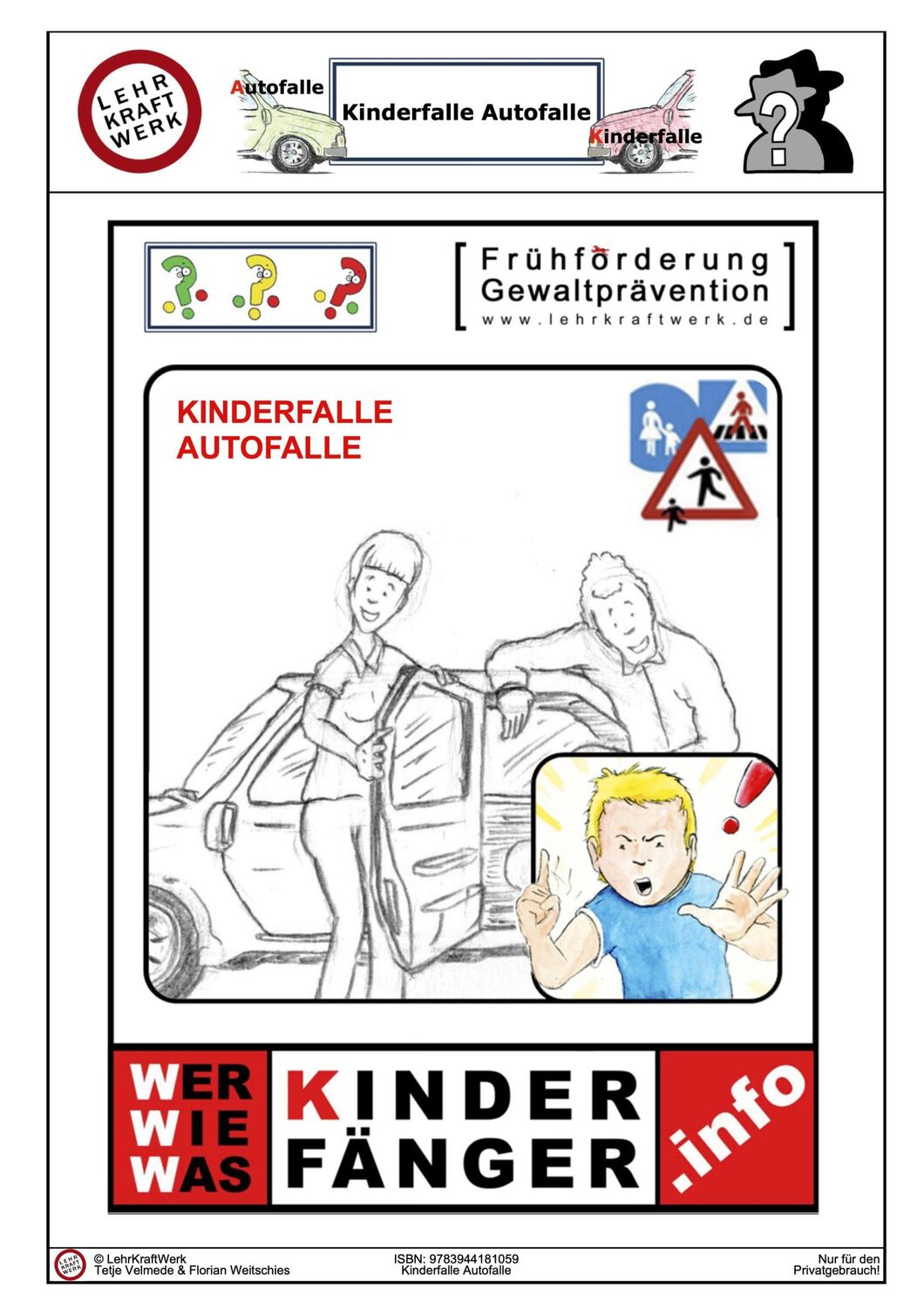 Cover: 9783944181059 | Kinderfalle Autofalle | Wer-Wie-Was.Kinderfänger.info | Tetje Velmede