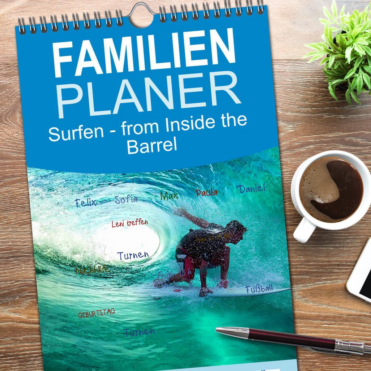 Bild: 9783457094310 | Familienplaner 2025 - Surfen - from Inside the Barrel mit 5 Spalten...