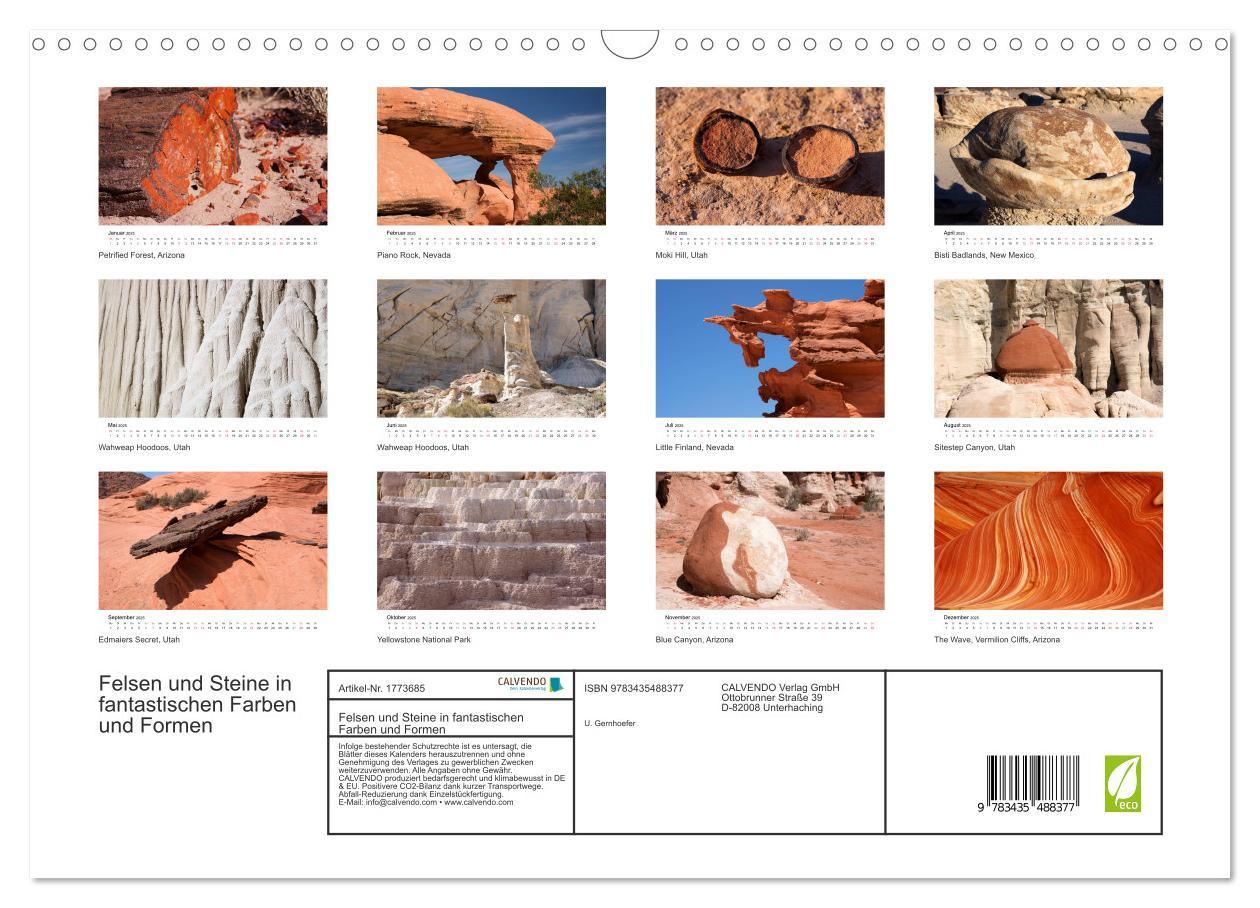 Bild: 9783435488377 | Felsen und Steine in fantastischen Farben und Formen (Wandkalender...