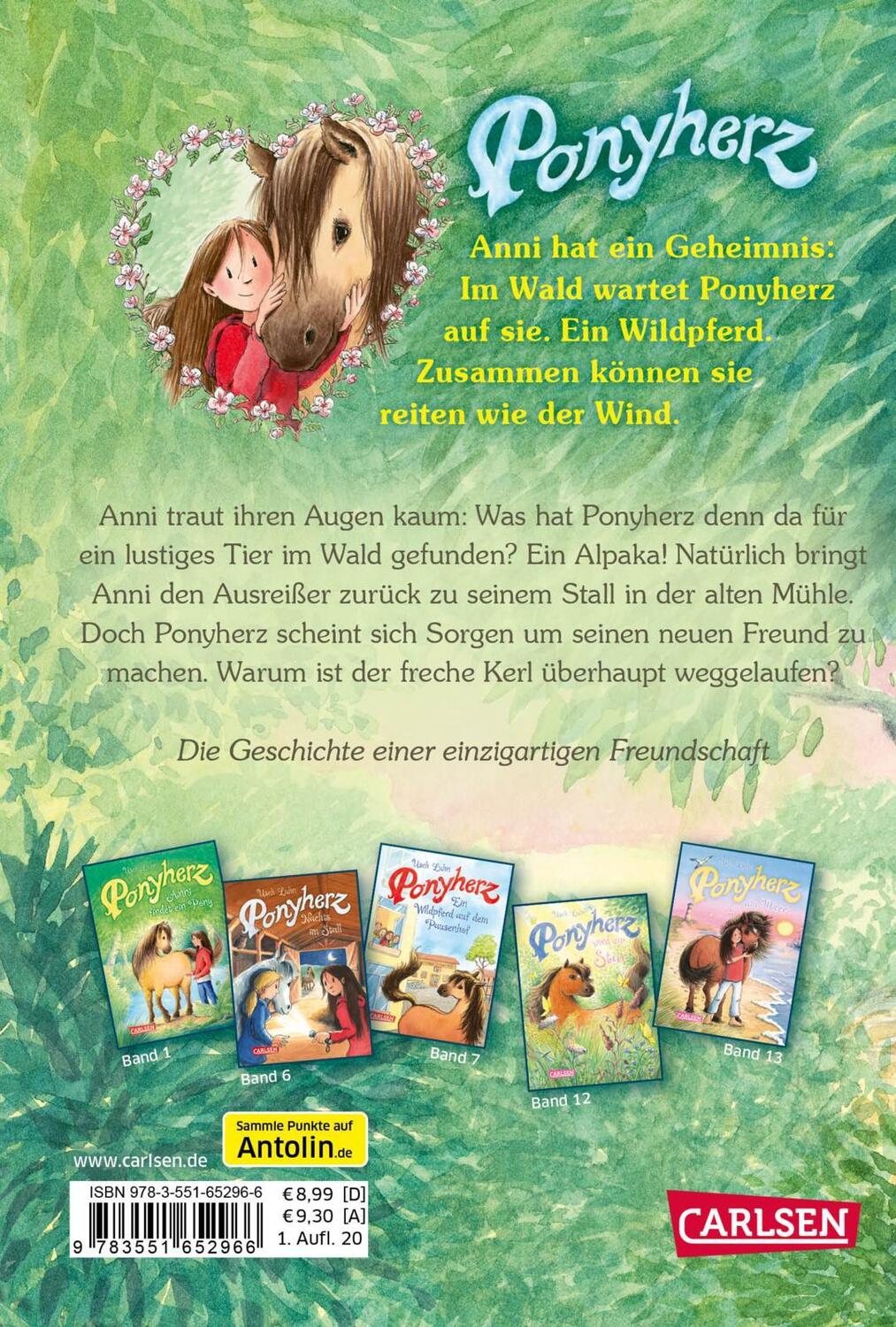 Rückseite: 9783551652966 | Ponyherz 16: Ponyherz findet einen Freund | Usch Luhn | Buch | 128 S.