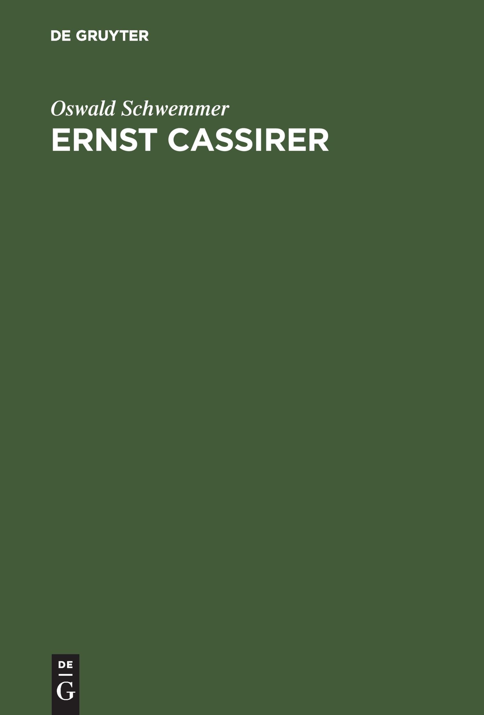 Cover: 9783050031057 | Ernst Cassirer | Ein Philosoph der europäischen Moderne | Schwemmer