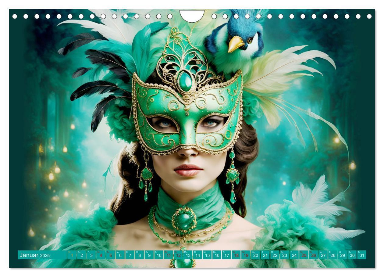 Bild: 9783383798306 | Maskerade Deluxe (Wandkalender 2025 DIN A4 quer), CALVENDO...