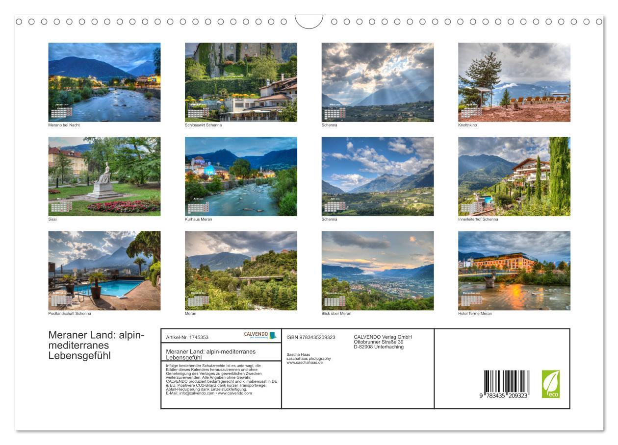 Bild: 9783435209323 | Meraner Land: alpin-mediterranes Lebensgefühl (Wandkalender 2025...