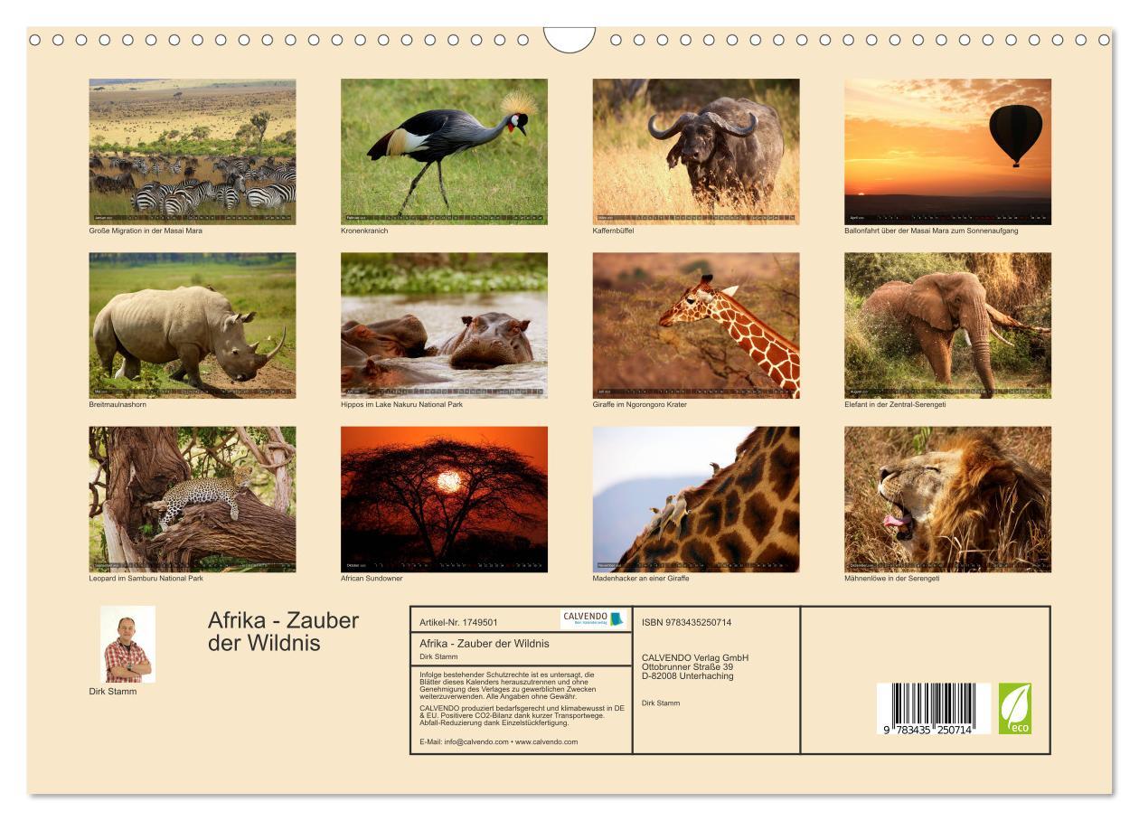 Bild: 9783435250714 | Afrika - Zauber der Wildnis (Wandkalender 2025 DIN A3 quer),...