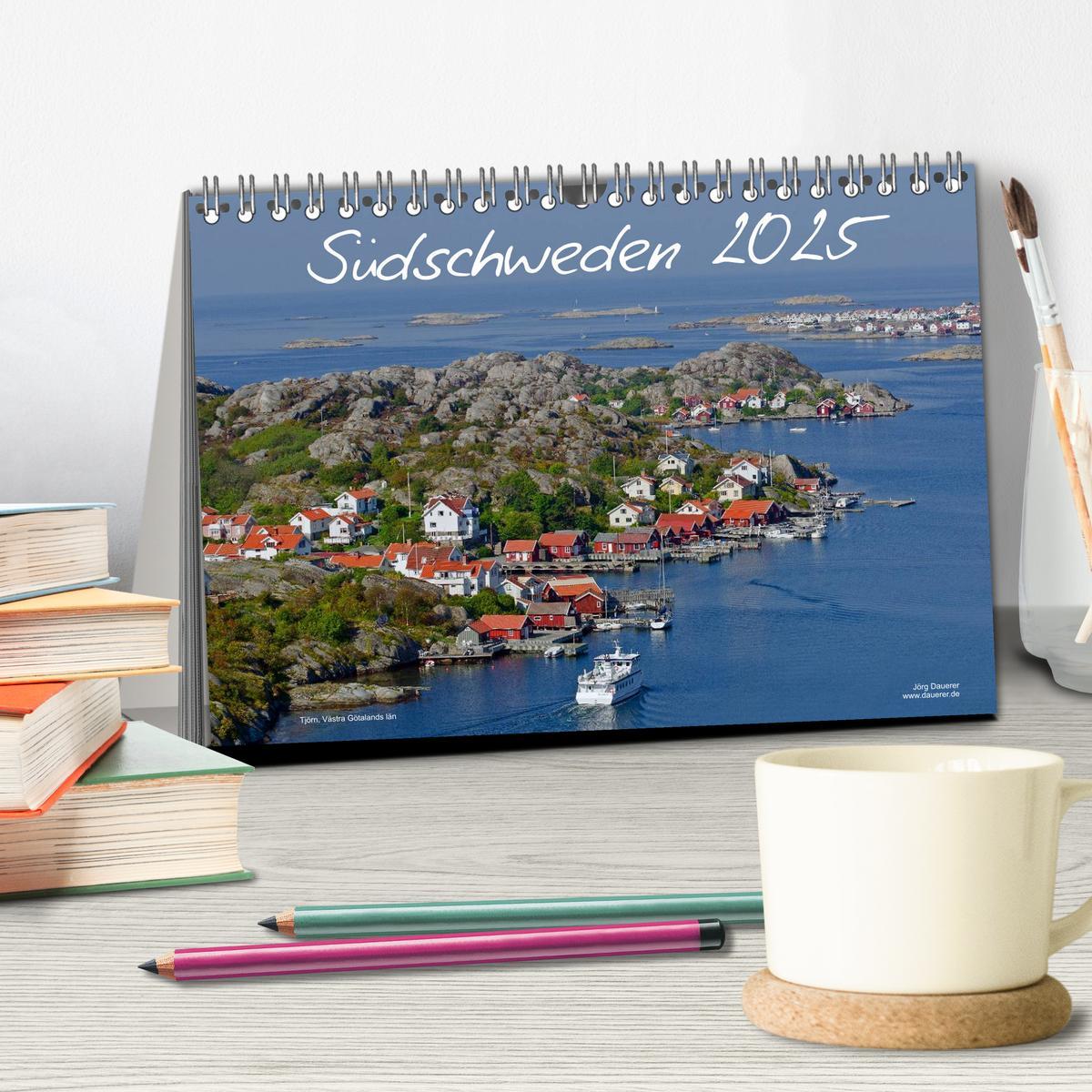 Bild: 9783435563845 | Südschweden (Tischkalender 2025 DIN A5 quer), CALVENDO Monatskalender