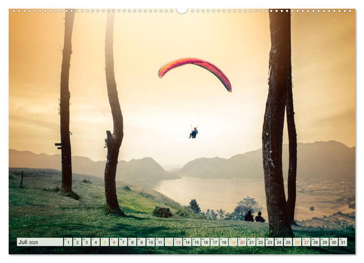 Bild: 9783435237685 | Paragliding - Mut zum Abenteuer (Wandkalender 2025 DIN A2 quer),...