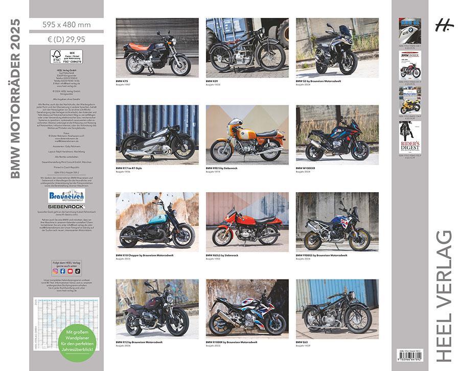 Bild: 9783966647892 | BMW Motorräder Kalender 2025 | Dieter Rebmann | Kalender | 14 S.