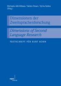 Cover: 9783823365365 | Dimensionen der Zweitsprachenforschung/Dimensions of Second...