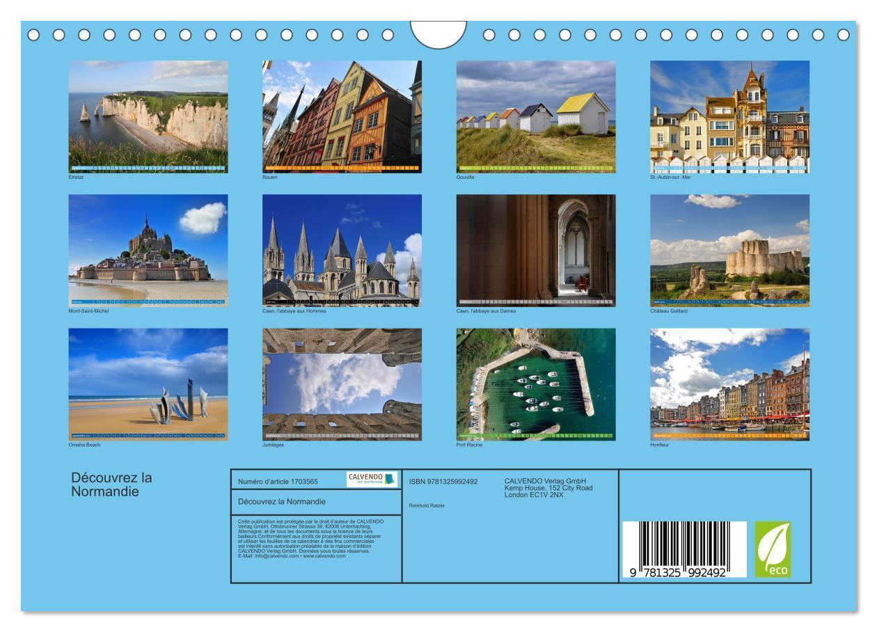 Bild: 9781325992492 | Découvrez la Normandie (Calendrier mural 2025 DIN A4 vertical),...