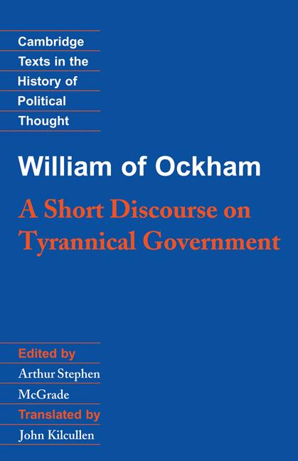 Cover: 9780521358033 | William of Ockham | A Short Discourse on Tyrannical Government | Buch