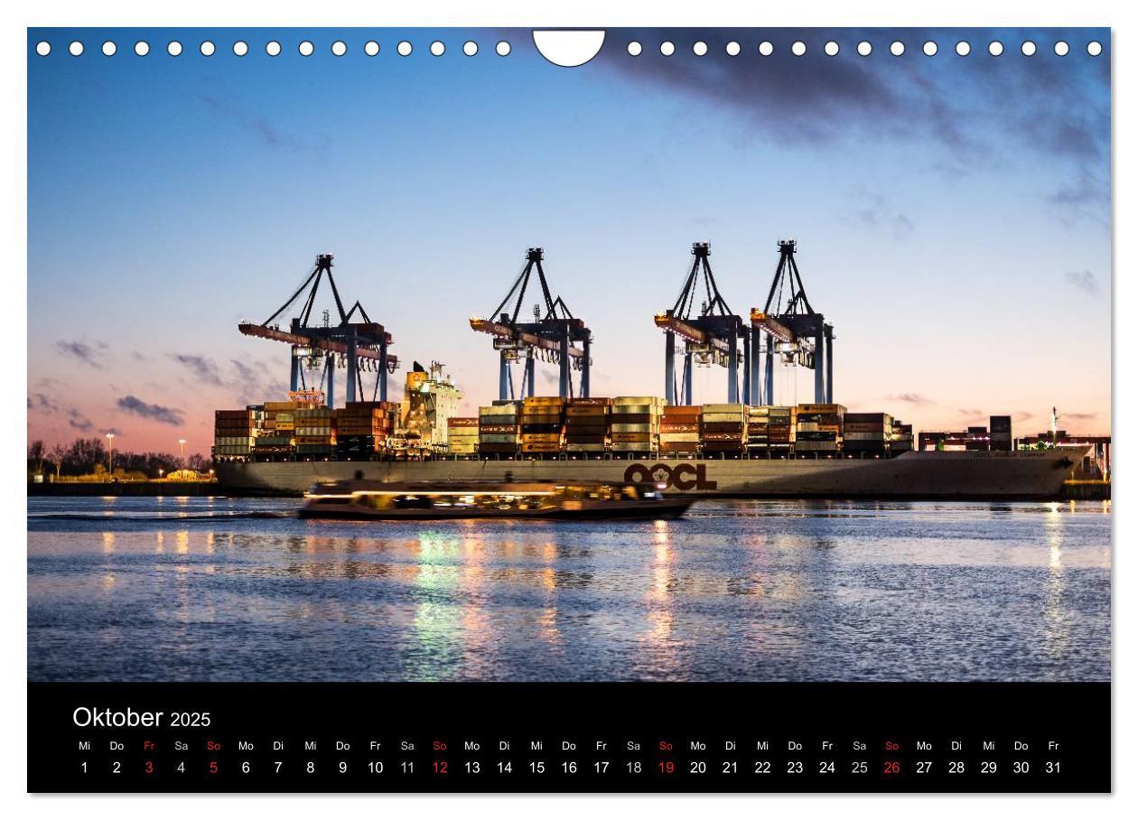 Bild: 9783435646708 | Der Hafen Hamburg bei Tag und Nacht (Wandkalender 2025 DIN A4...