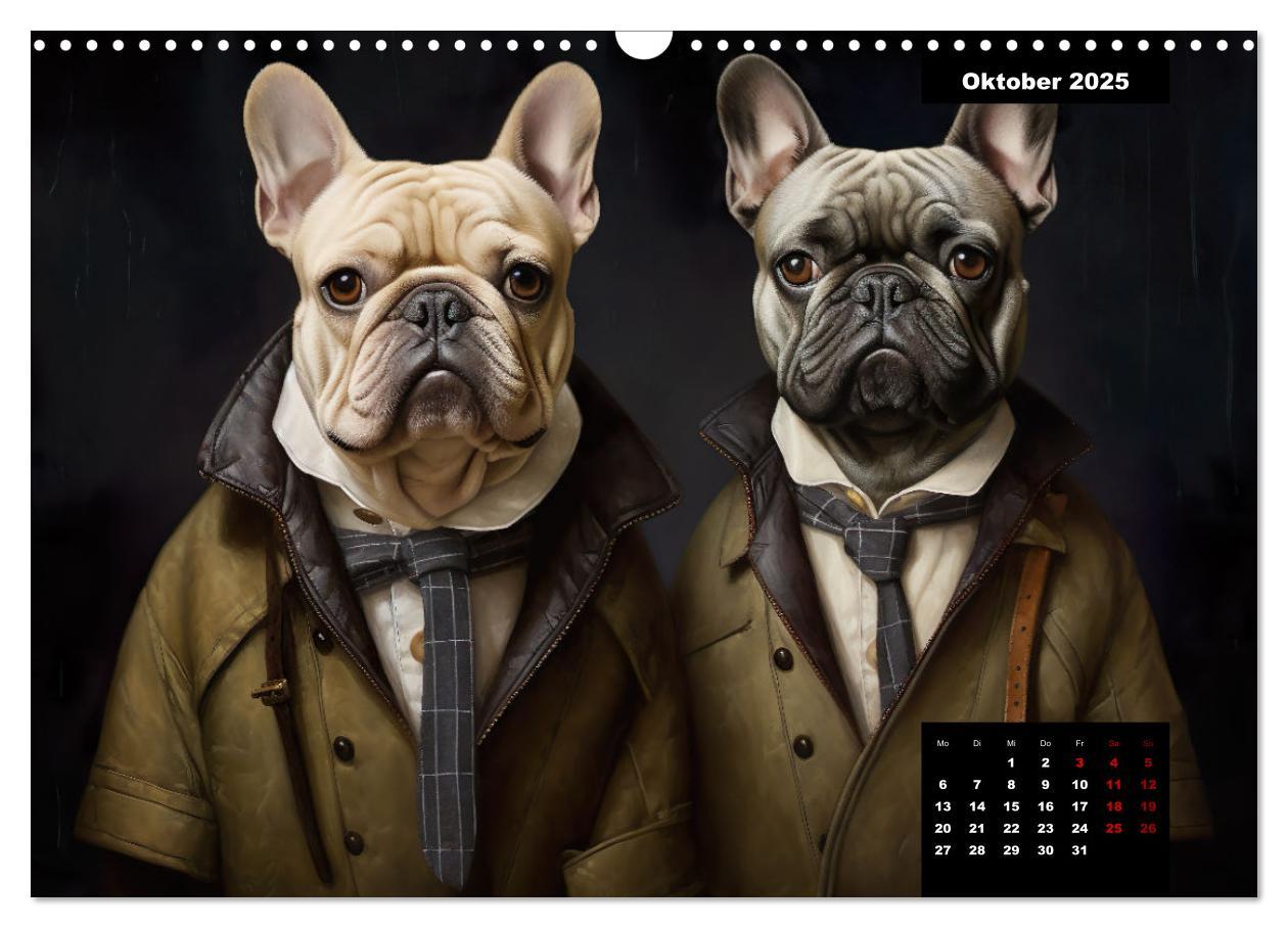 Bild: 9783383891779 | Französische Bulldogge KI Digiart (Wandkalender 2025 DIN A3 quer),...