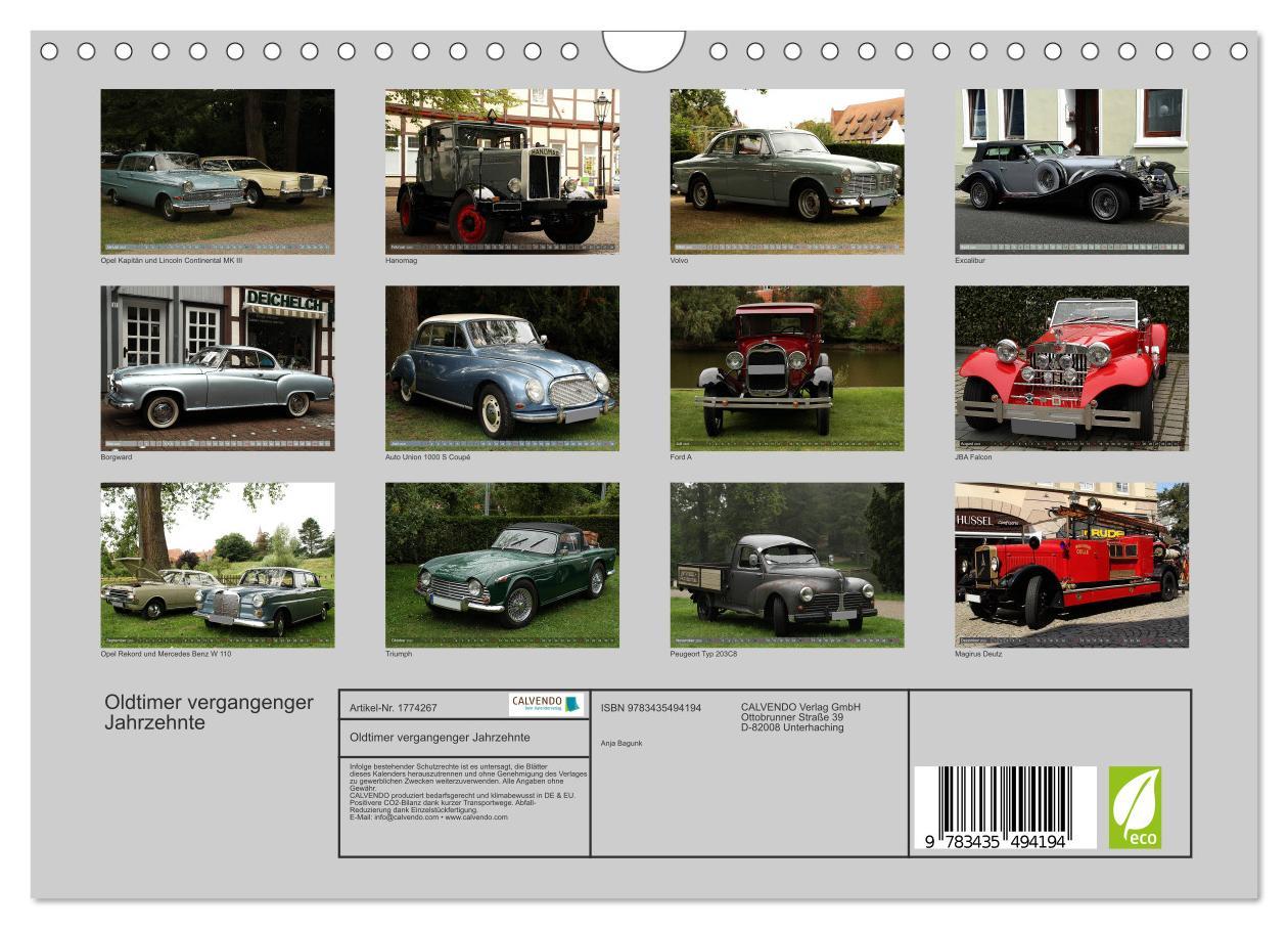 Bild: 9783435494194 | Oldtimer vergangenger Jahrzehnte (Wandkalender 2025 DIN A4 quer),...