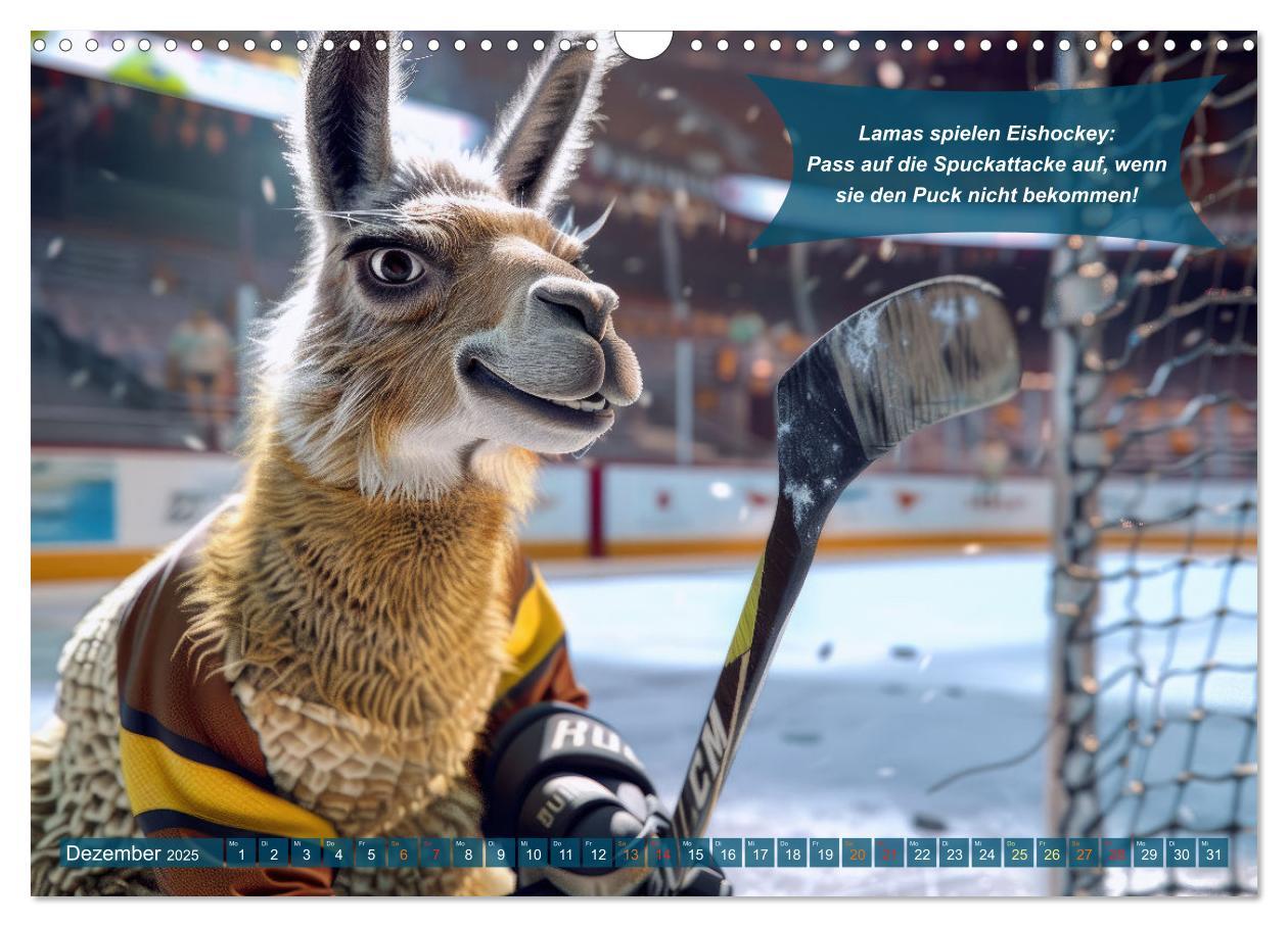 Bild: 9783457160688 | Der tierisch lustige Eishockey Kalender (Wandkalender 2025 DIN A3...