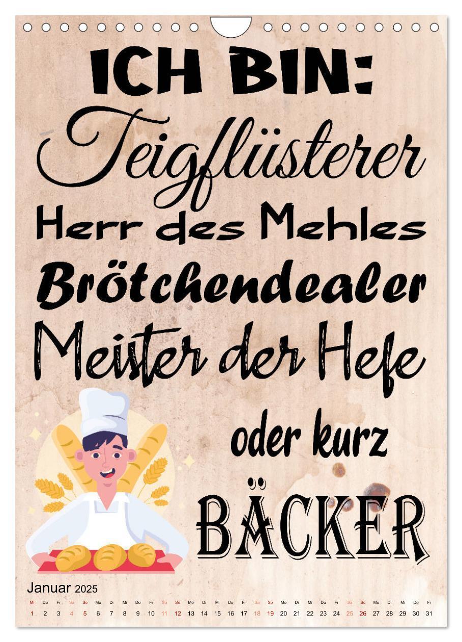 Bild: 9783435889167 | Bäckersprüche (Wandkalender 2025 DIN A4 hoch), CALVENDO Monatskalender