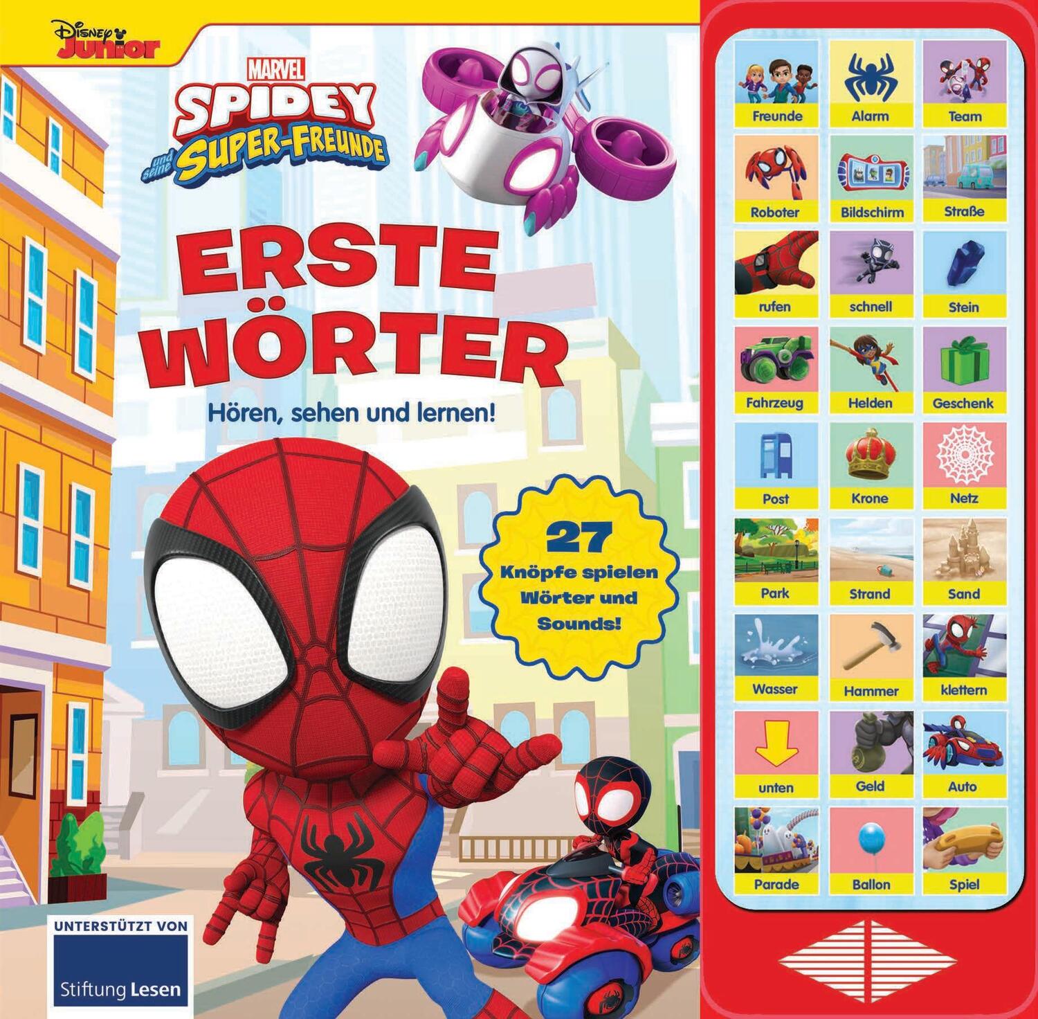 Cover: 9781503772052 | Spidey und seine Superfreunde - Erste Wörter - 27-Button-Soundbuch...