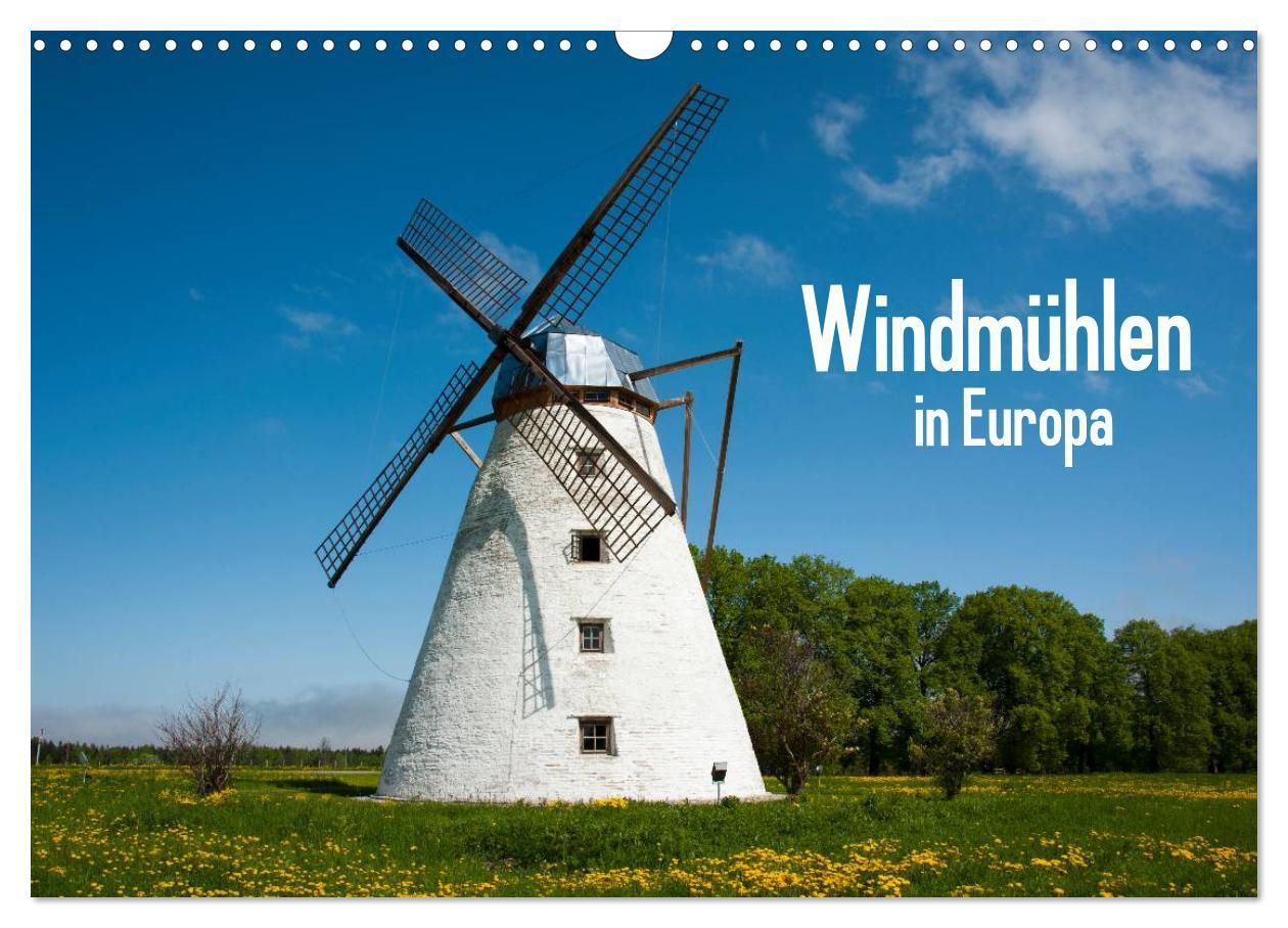 Cover: 9783435737673 | Windmühlen in Europa (Wandkalender 2025 DIN A3 quer), CALVENDO...