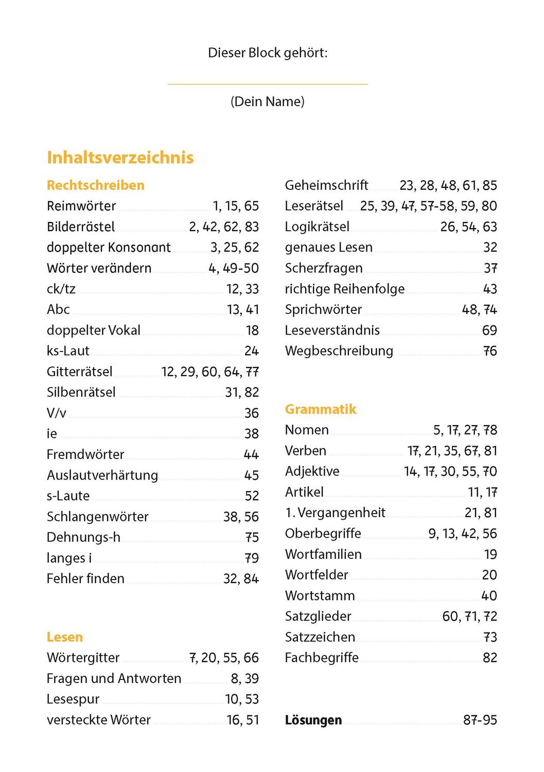 Bild: 9783881006835 | Mein Rätselblock Deutsch 3. Klasse | Christine Weideneder | Buch