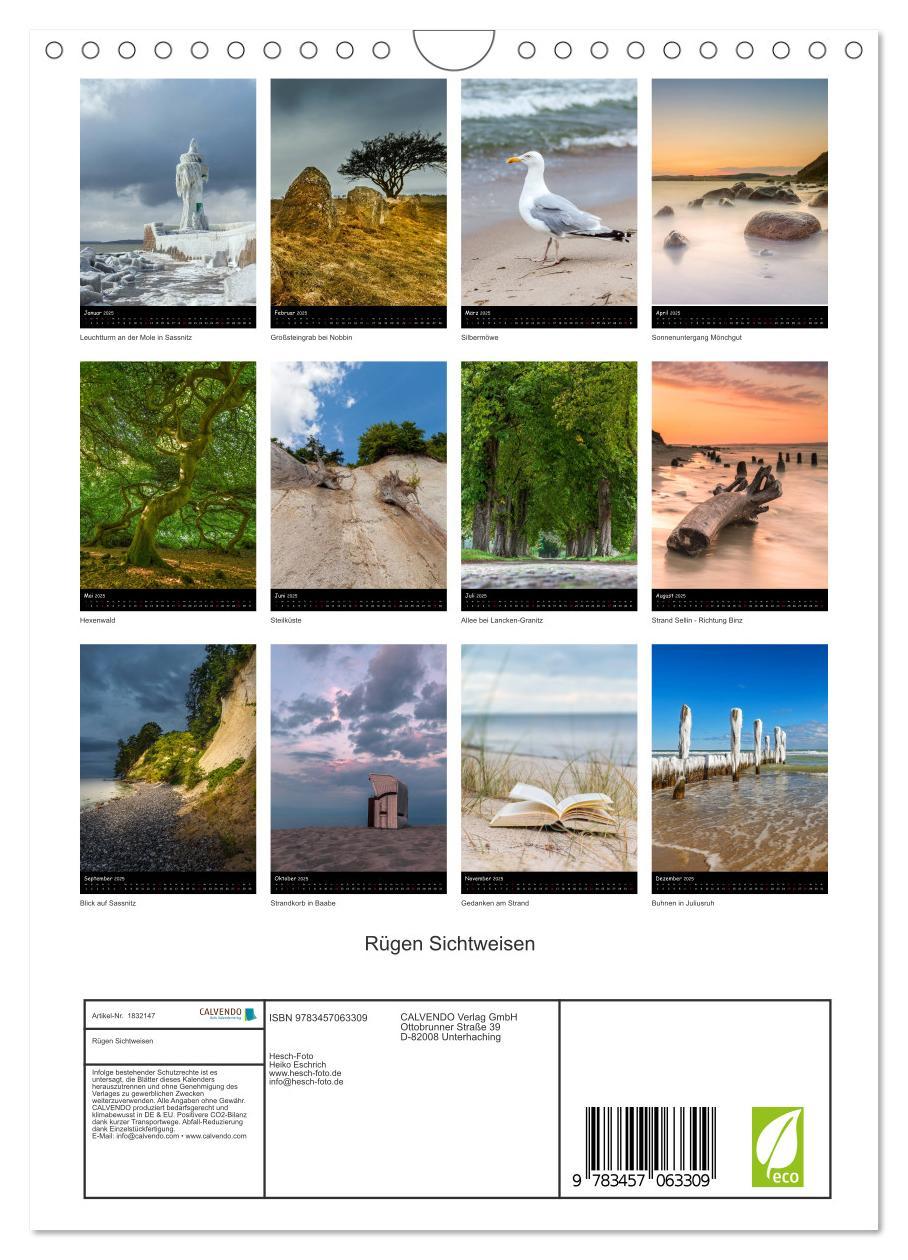 Bild: 9783457063309 | Rügen Sichtweisen (Wandkalender 2025 DIN A4 hoch), CALVENDO...