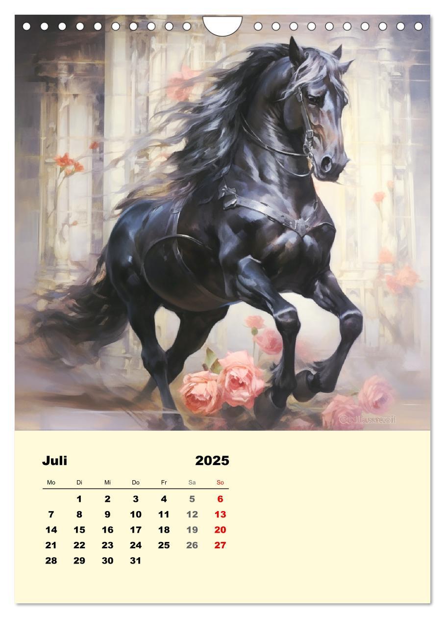 Bild: 9783435867370 | Pferde im romantischen Barockstil (Wandkalender 2025 DIN A4 hoch),...