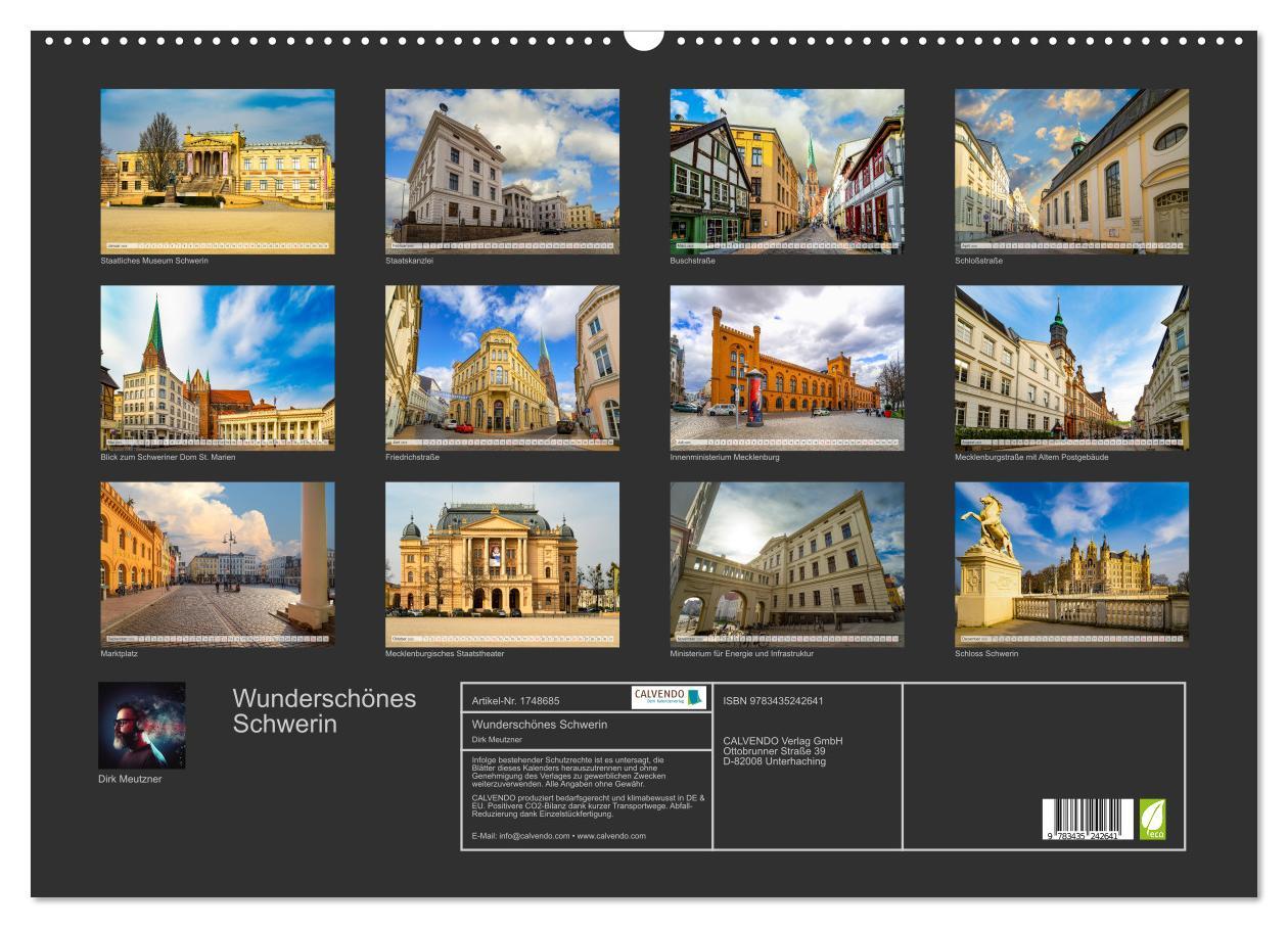 Bild: 9783435242641 | Wunderschönes Schwerin (Wandkalender 2025 DIN A2 quer), CALVENDO...