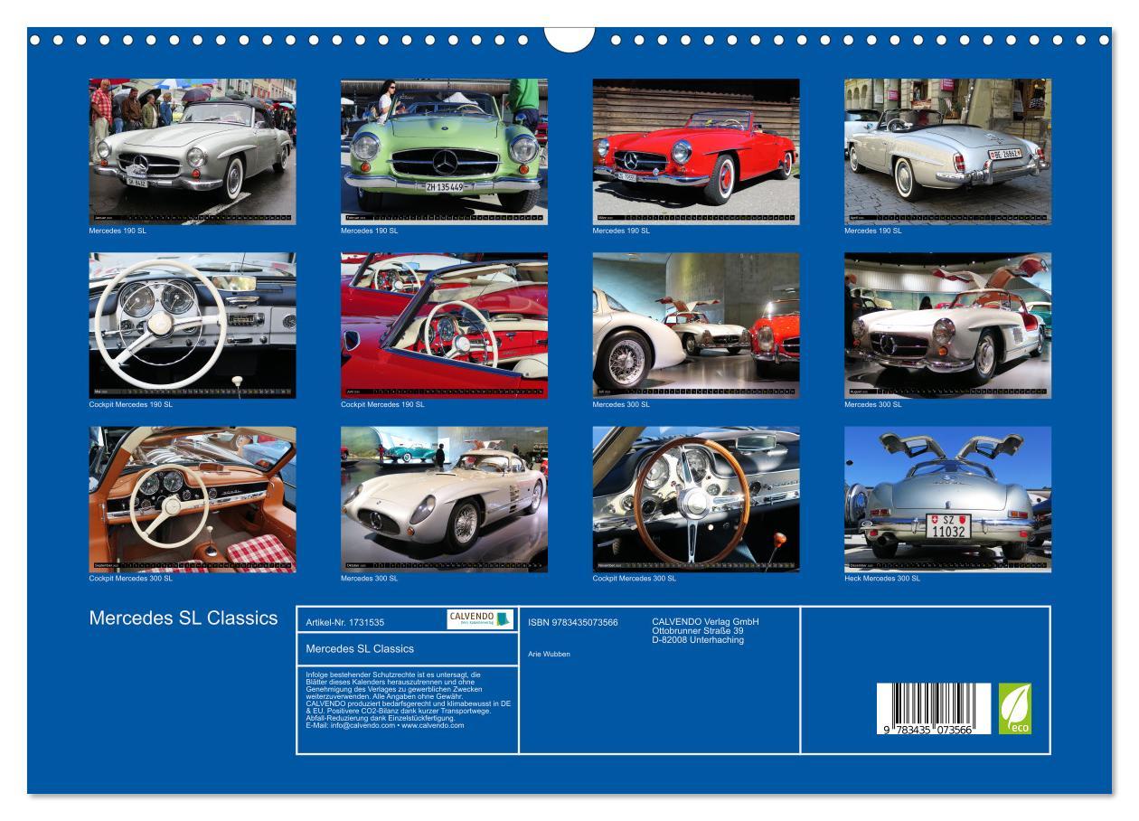 Bild: 9783435073566 | Mercedes SL Classics (Wandkalender 2025 DIN A3 quer), CALVENDO...