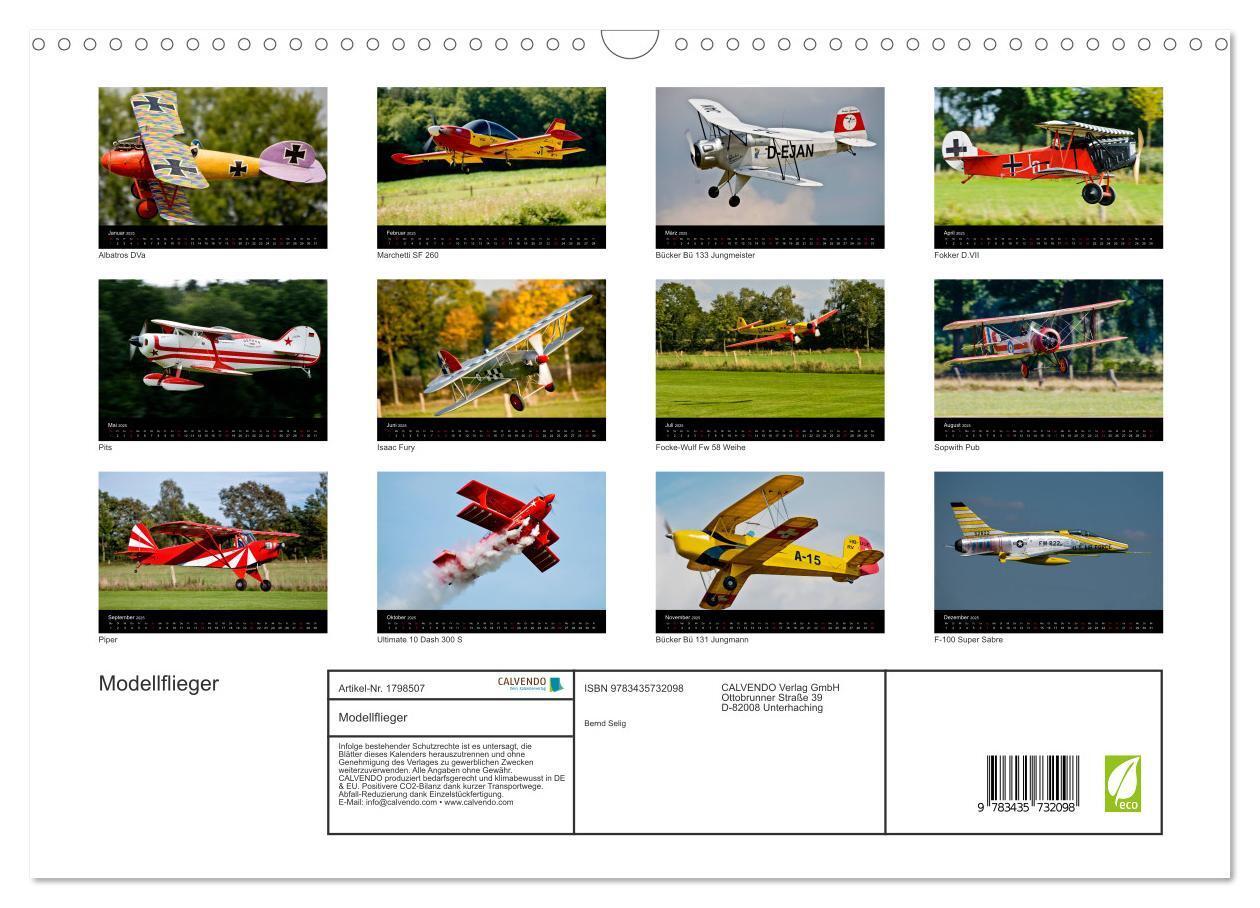 Bild: 9783435732098 | Modellflieger (Wandkalender 2025 DIN A3 quer), CALVENDO Monatskalender