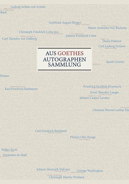 Cover: 9783835331068 | Aus Goethes Autographensammlung | Goethe- und Schiller-Archiv | Buch