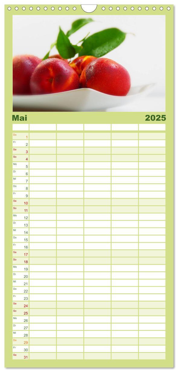 Bild: 9783457125977 | Familienplaner 2025 - Frische Früchte mit 5 Spalten (Wandkalender,...