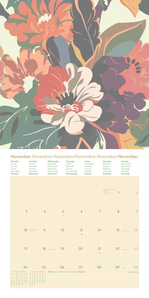 Bild: 4002725981721 | GreenLine Floral 2025 Broschürenkalender, 30x30cm, Wandkalender mit...