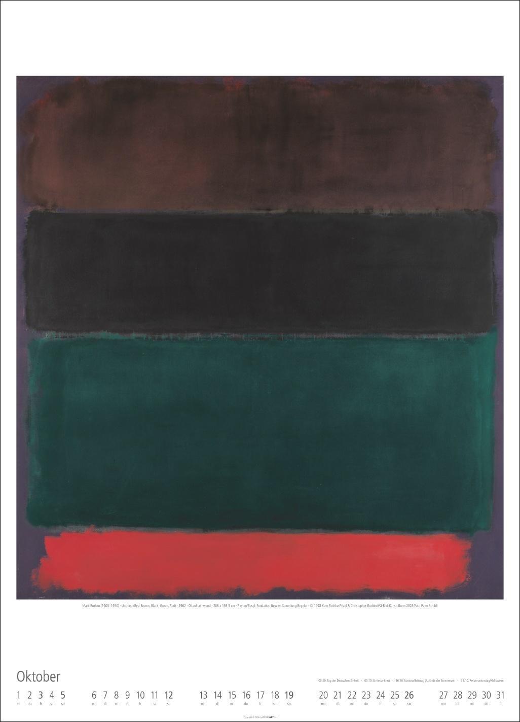 Bild: 9783839900062 | Mark Rothko Kalender 2025 | Kalender | Spiralbindung | 14 S. | Deutsch