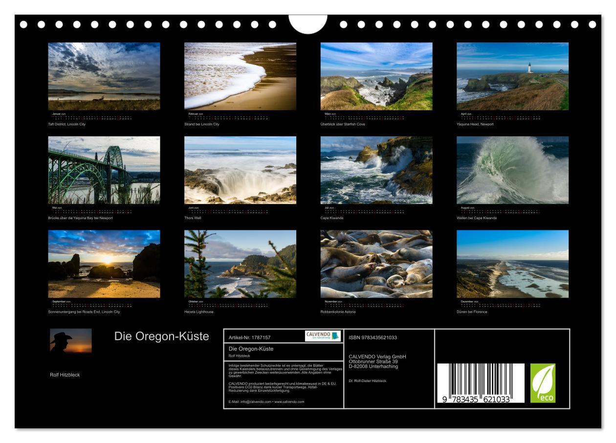 Bild: 9783435621033 | Die Oregon-Küste (Wandkalender 2025 DIN A4 quer), CALVENDO...