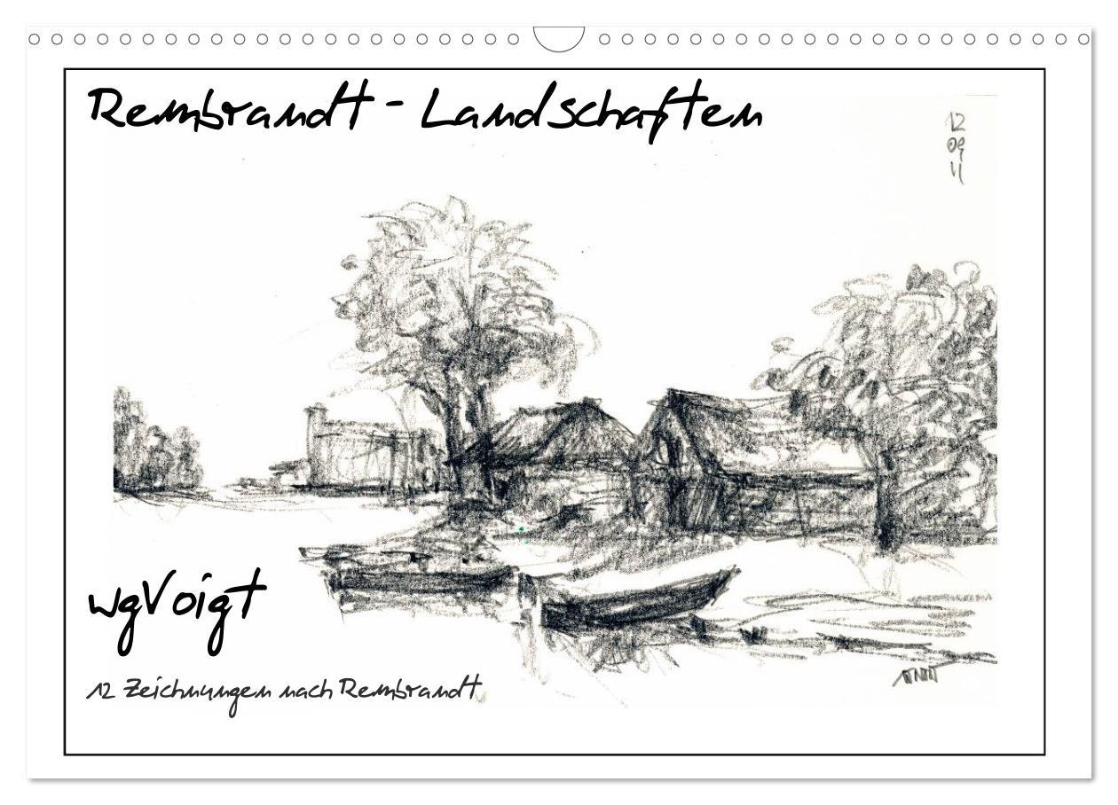 Cover: 9783435822959 | Rembrandt Landschaften wgVoigt (Wandkalender 2025 DIN A3 quer),...