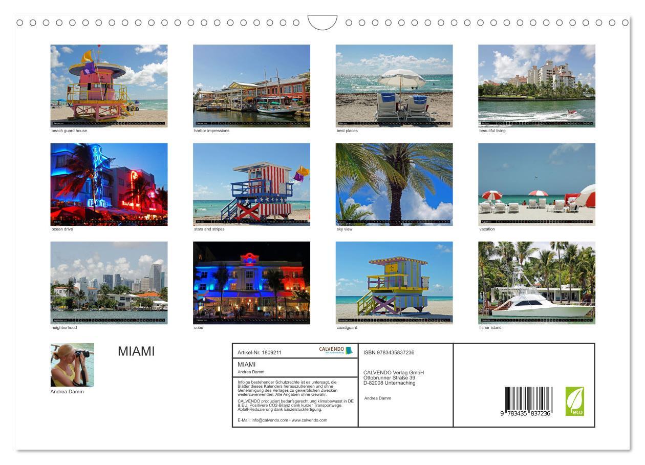 Bild: 9783435837236 | MIAMI (Wandkalender 2025 DIN A3 quer), CALVENDO Monatskalender | Damm