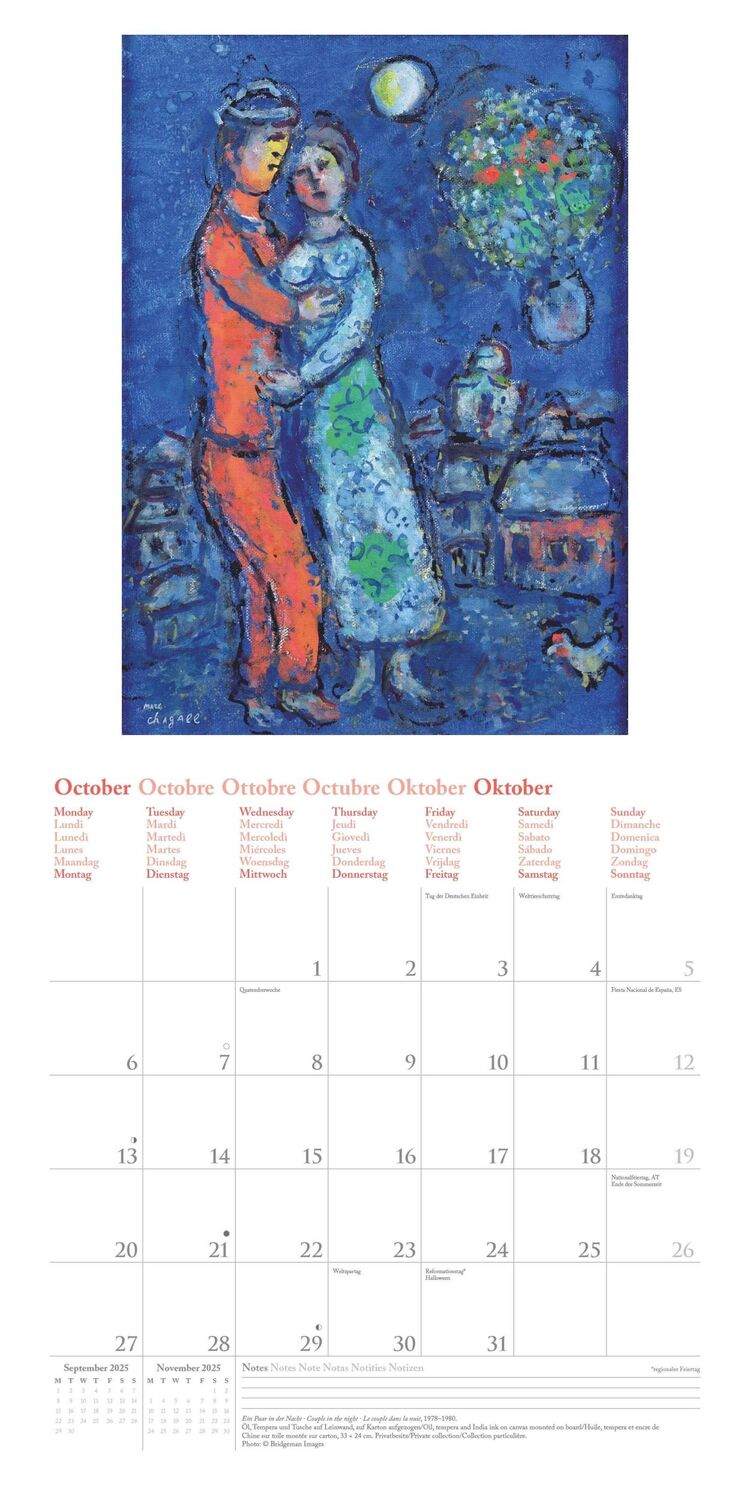 Bild: 4002725994103 | Marc Chagall 2025 - Wand-Kalender - Broschüren-Kalender - 30x30 -...