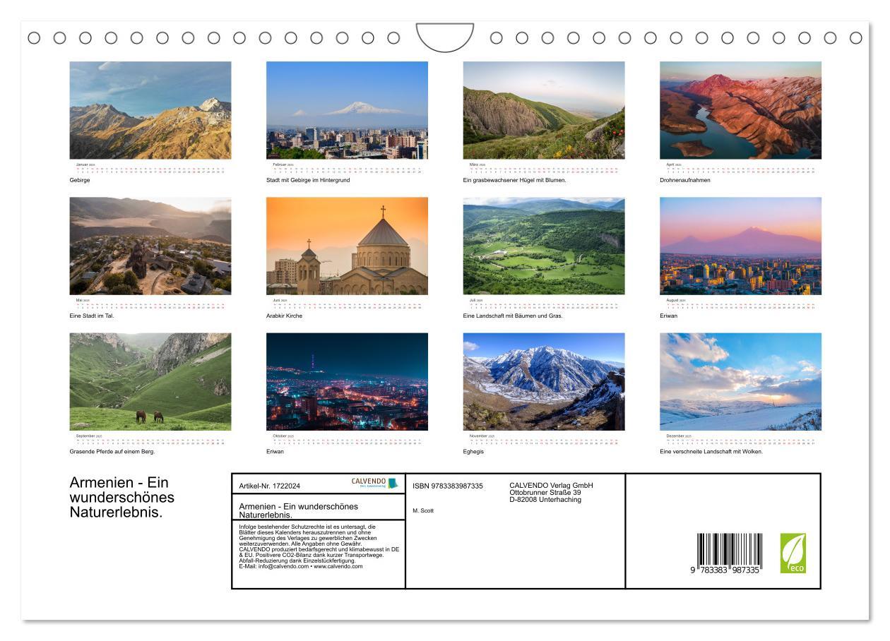 Bild: 9783383987335 | Armenien - Ein wunderschönes Naturerlebnis. (Wandkalender 2025 DIN...