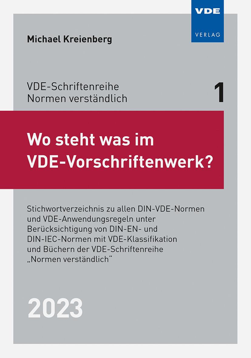 Bild: 9783800759859 | Wo steht was im VDE-Vorschriftenwerk? 2023 | Michael Kreienberg | Buch