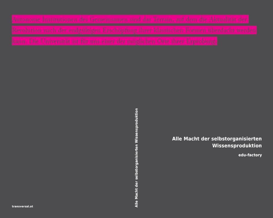 Cover: 9783903046252 | Alle Macht der selbstorganisierten Wissensproduktion | collective