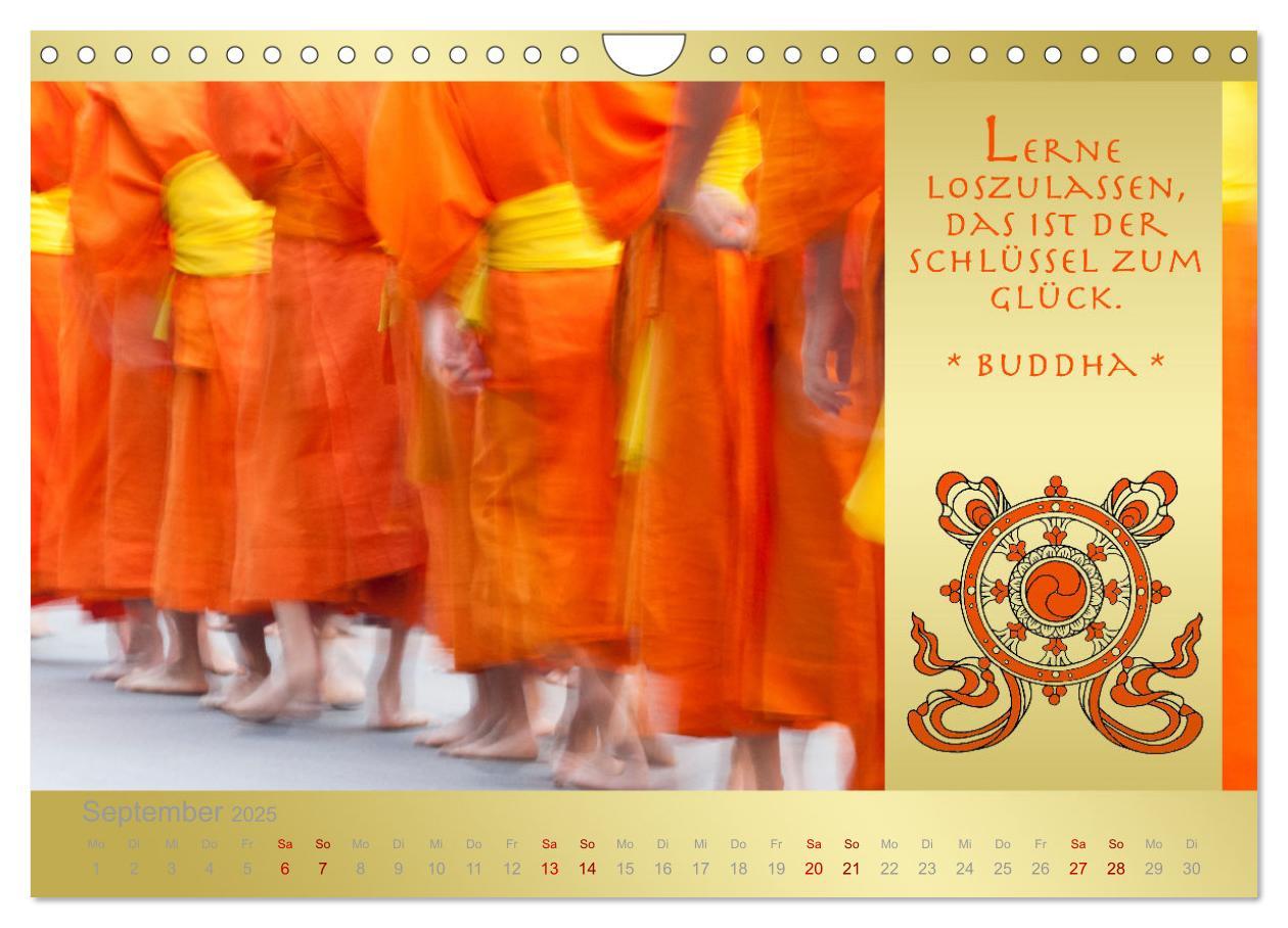 Bild: 9783435086153 | BUDDHA IM GLÜCK - Buddhistische Weisheiten (Wandkalender 2025 DIN...