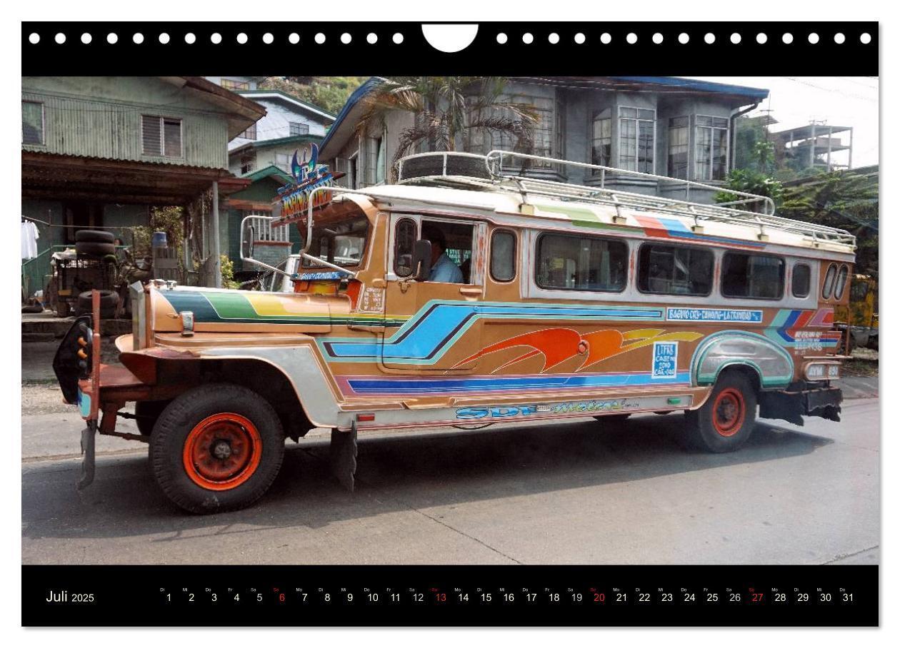 Bild: 9783435600502 | Jeepneys (Wandkalender 2025 DIN A4 quer), CALVENDO Monatskalender