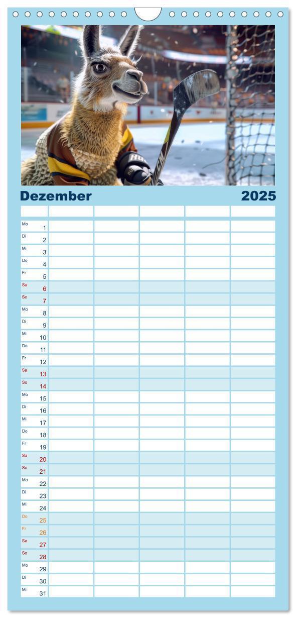 Bild: 9783457196298 | Familienplaner 2025 - Der tierisch lustige Eishockey Kalender mit 5...