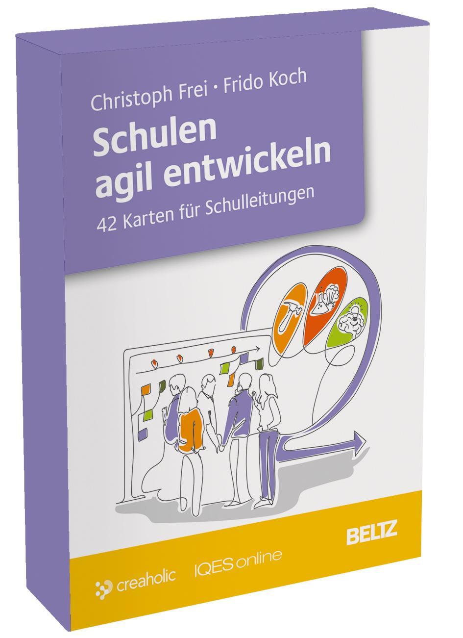 Cover: 4019172200305 | Schulen agil entwickeln | 42 Karten für Schulleitungen. Mit Booklet