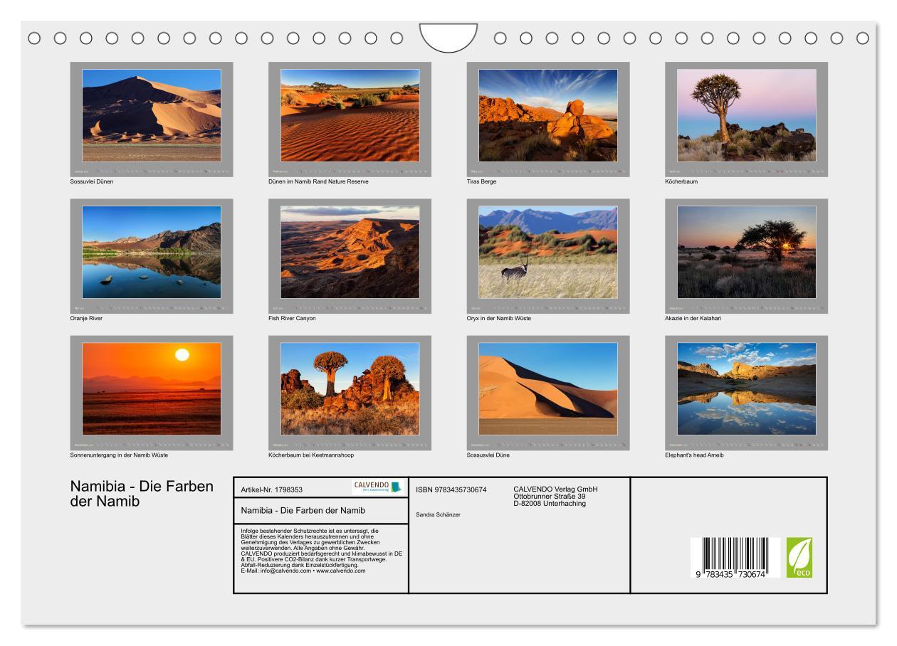 Bild: 9783435730674 | Namibia - Die Farben der Namib (Wandkalender 2025 DIN A4 quer),...